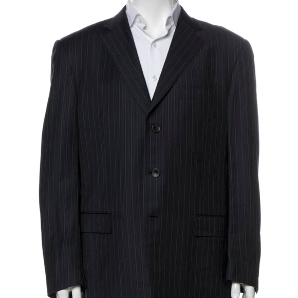 Ermenegildo Zegna Dark Navy Multi Striped Blazer